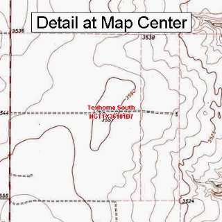   Topographic Quadrangle Map   Texhoma South, Texas (Folded/Waterproof