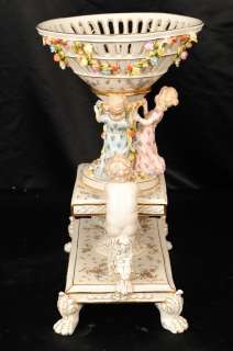 German Dresden Porcelain Cherub Centrepiece Bowl Dish  