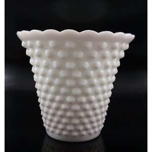  Fenton Milk Glass Hobnail Jardiniere Planter Vase #3996 