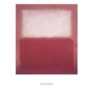  White Over Red by Mark Rothko. Size 23.5 inches width by 