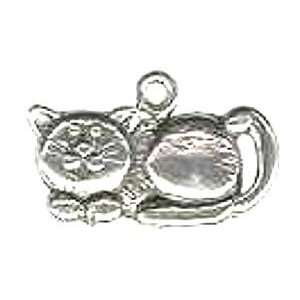    .925 Sterling Silver Cat Charm   Cheshire Smile Jewelry