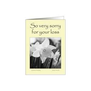  Sorry for your loss daffodil, jonquil Card Health 