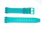 Swatch NEW, GREEN, PLASTIC STRAP FITS 17MM CASE