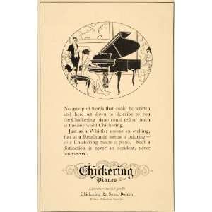  1914 Ad Chickering Sons Piano Pianoforte Tremont Street 