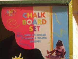 CHILDRENS FIRST CHALKBOARD WITH 6 CHALKS & SPONGE  