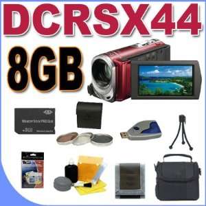  Sony DCR SX44 Flash Memory Handycam Camcorder (Red 
