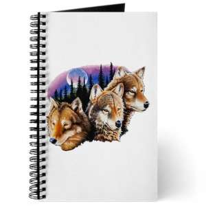  Journal (Diary) with Darkside Wolves Moon And Forest on 
