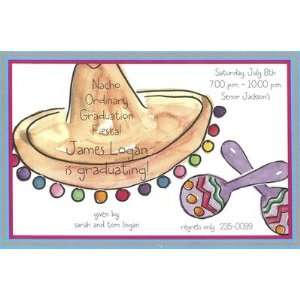 Mexican Fiesta, Custom Personalized Adult Parties Invitation, by 