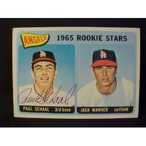 Paul Schaal Los Angeles Dodgers #517 1965 Topps Autographed Baseball 