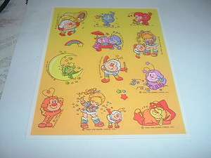 Vintage 80s Very Rare Sniff Rainbow Brite Stickers  