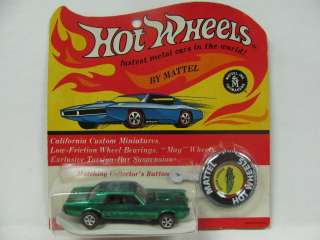 Hot Wheels Redline Custom Cougar Green BP Rare Cheetah Card  