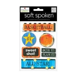 Soft Spoken Themed Embellishments   Ellen Krans   Basketball Ellen 