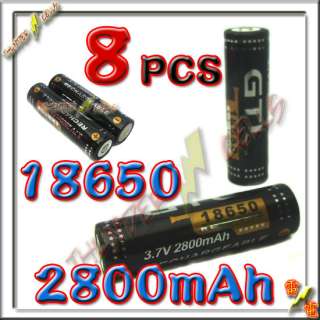   Units   2800mAh 3.7V 18650 Rechargeable Li ion Battery Flashlight