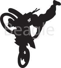 Large motorcycle wall sticker (approx 60 x 54 cm)  