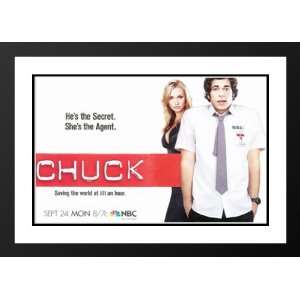  Chuck 20x26 Framed and Double Matted TV Poster   Style B 