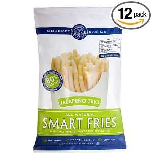 Gourmet Basics Smart Fries Jalapeno Trio, 3 Ounce Bags (Pack of 12)