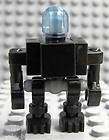 new lego black mini robot w light blue head minifig minifi gure 