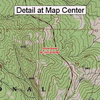 USGS Topographic Quadrangle Map   Snow Basin, Utah (Folded/Waterproof 