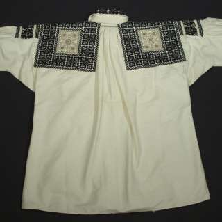   embroidered ethnic folk costume shirt Slovak KROJ vintage embroidery