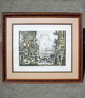   Kelly Framed and Matted Lithograph SF Series Chinatown A/P  