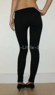 black & sliced leggings tights pants 4 colors punk rock  