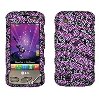 New For LG VX8575 Chocolate Touch Purple Black Zebra Crystal Bling 