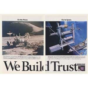  1984 Boeing NASA Lunar Rover Space Station 2 Page Print Ad 