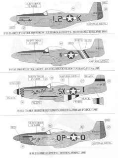 Sky Models Decals 1/48 NORTH AMERICAN P 51 MUSTANG Fighter  
