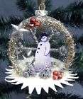 NEW CHRISTMAS SNOWMAN SNOWFLAKE DIORAMA TREE ORNAMENT