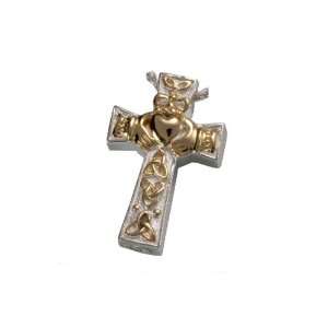  Claddagh Celtic Cross Cremation Jewelry in 14k Gold 