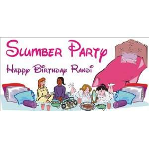  Slumber Party Birthday Party Banner Toys & Games