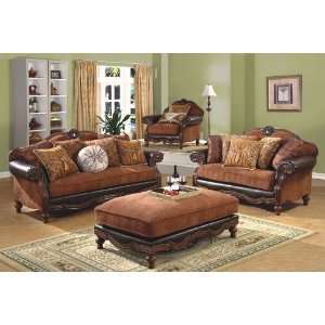    3pc Traditional Classic Fabric Sofa Set, MH 011 S1