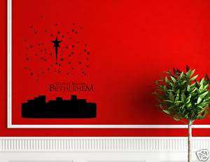 LITTLE TOWN OF BETHLEHEM Christmas Decorations Decals  