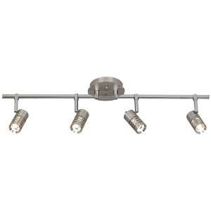   Steel and Chrome 4 Light Circle Slot Track Fixture