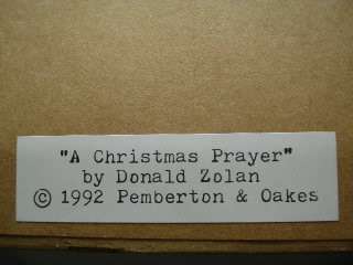 Christmas Prayer by Donald Zolan and produced by Pemberton & Oakes 