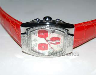 Aqua Master Impulse Red Chronographs 1.25 ct Diamond Womens Watch on 