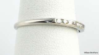   VS DIAMOND Wedding BAND   900 PLATINUM Womens Single Cut Vintage Ring