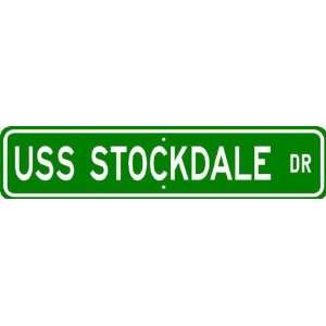  USS STOCKDALE DE 399 Street Sign   Navy Patio, Lawn 