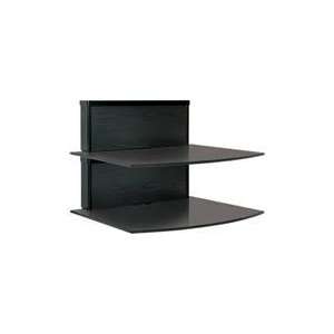   Black Ash Two Shelf Component Wall System 