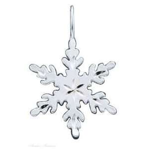  Sterling Silver Six Points Snowflake Pendant Jewelry