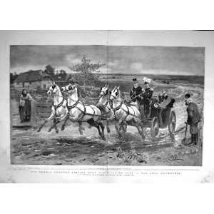    1895 German Emperor Driving Horses Coach Nott Print