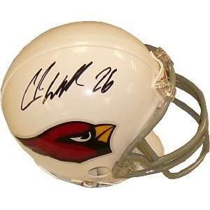 Chris Wells Autographed/Hand Signed Arizona Cardinals Replica Mini 