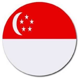  Singapore Flag Round Mouse Pad