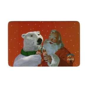 Coca Cola Collectible Phone Card 10m No Logo  Santa & Polar Bear 