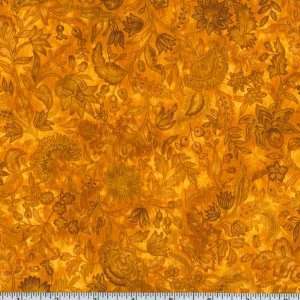  45 Wide Simpatico Floral Gold Fabric By The Yard Arts 