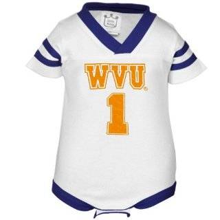 NCAA West Virginia Mountaineers #1 Infant White Cotton Football Jersey 