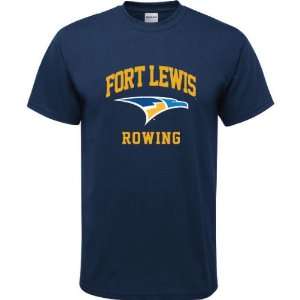  Fort Lewis College Skyhawks Navy Youth Rowing Arch T Shirt 