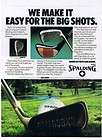1984 Spalding Exucutive Wood Driver Club Vintage Ad