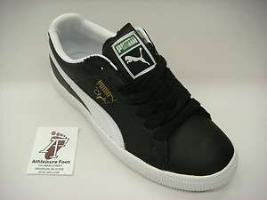 PUMA CLYDE LEATHER FS AUTHENTIC SNEAKERS NEW SUPREME BLACK WHITE 