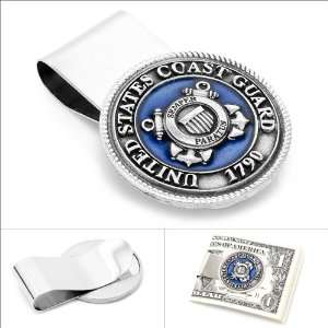  Pewter U.S. Coast Guard Money Clip CLI MC3157EB Jewelry